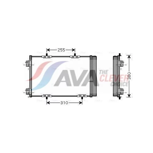 Kondenzátor klimatizácie AVA QUALITY COOLING PEA5291D