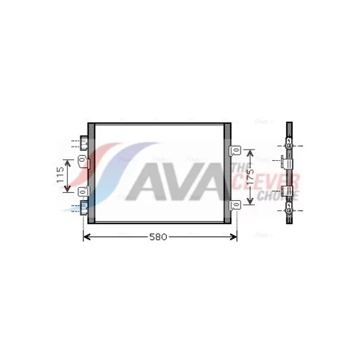 Kondenzátor klimatizácie AVA QUALITY COOLING RTA5341