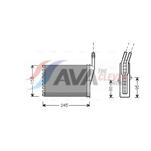 Výmenník tepla vnútorného kúrenia AVA QUALITY COOLING RTA6249