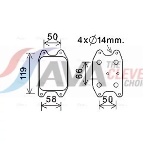 Chladič motorového oleja AVA QUALITY COOLING VN3394