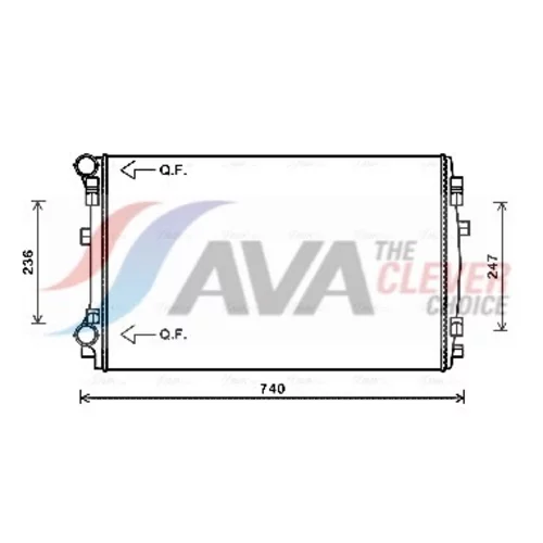 Chladič motora AVA QUALITY COOLING VNA2338