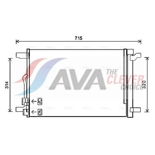 Kondenzátor klimatizácie AVA QUALITY COOLING VNA5335D