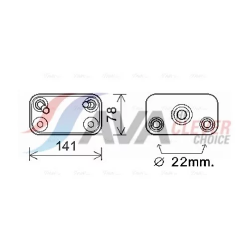 Chladič oleja automatickej prevodovky AVA QUALITY COOLING BW3406