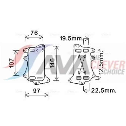 Chladič oleja automatickej prevodovky AVA QUALITY COOLING BW3553