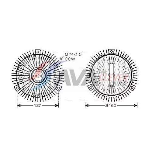 Spojka ventilátora chladenia AVA QUALITY COOLING BWC325