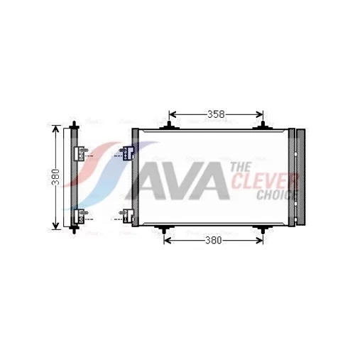 Kondenzátor klimatizácie AVA QUALITY COOLING CNA5272D