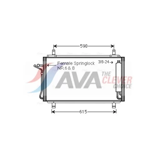 Kondenzátor klimatizácie AVA QUALITY COOLING DN5329D