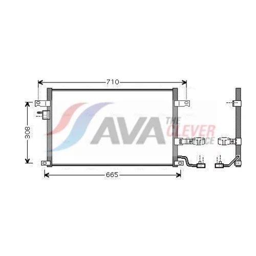 Kondenzátor klimatizácie AVA QUALITY COOLING DW5056D