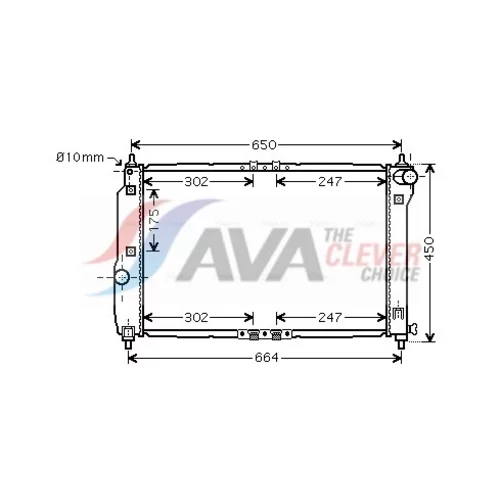 Chladič motora AVA QUALITY COOLING DWA2067