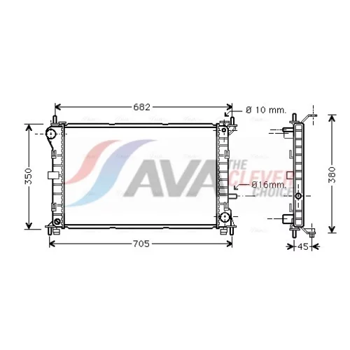 Chladič motora AVA QUALITY COOLING FD2265