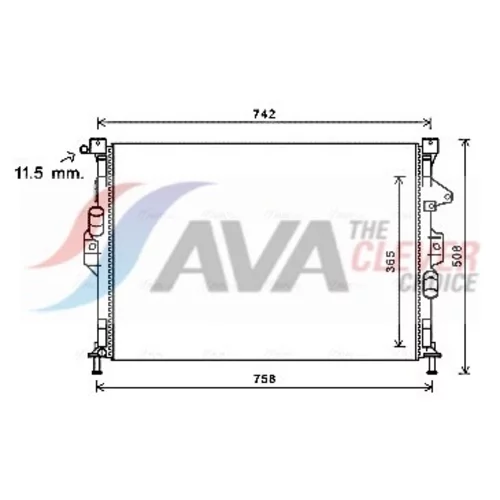 Chladič motora AVA QUALITY COOLING FD2581