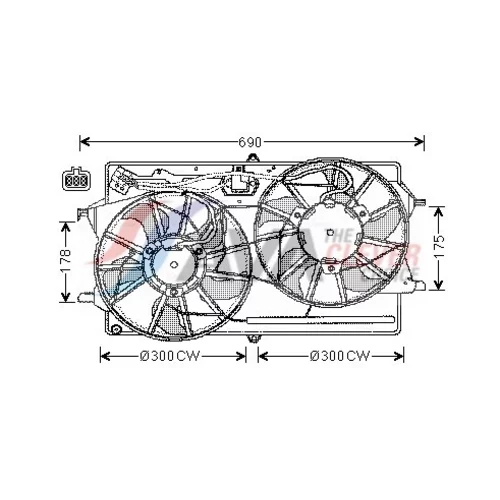 Ventilátor chladenia motora AVA QUALITY COOLING FD7505