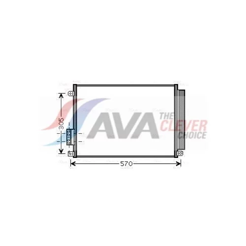 Kondenzátor klimatizácie AVA QUALITY COOLING FT5347D