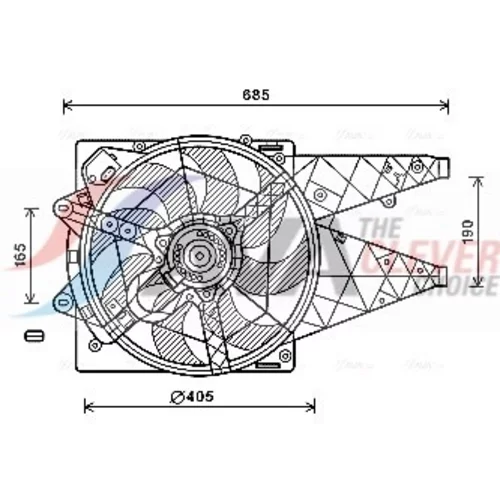 Ventilátor chladenia motora AVA QUALITY COOLING FT7597