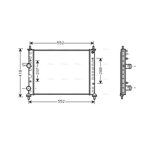 Chladič motora AVA QUALITY COOLING FTA2201