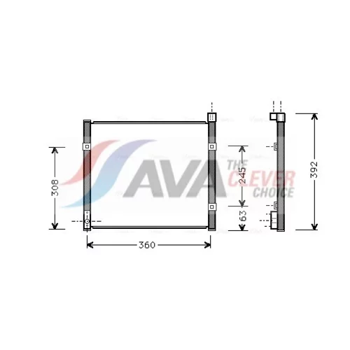 Kondenzátor klimatizácie AVA QUALITY COOLING HD5095