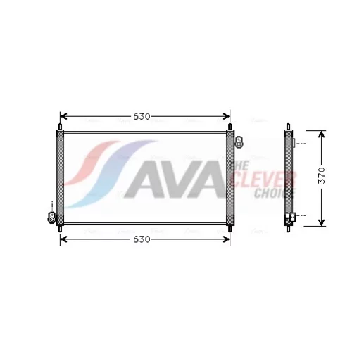 Kondenzátor klimatizácie AVA QUALITY COOLING HD5107