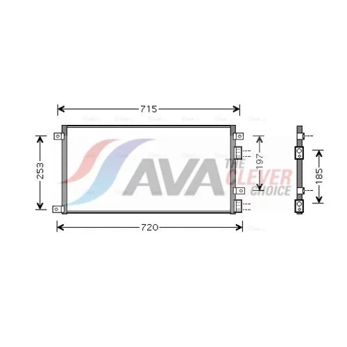 Kondenzátor klimatizácie AVA QUALITY COOLING IVA5058