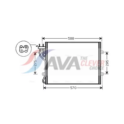 Kondenzátor klimatizácie AVA QUALITY COOLING JE5035