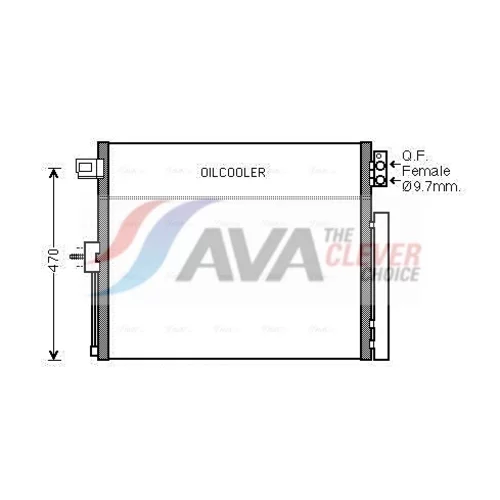 Kondenzátor klimatizácie AVA QUALITY COOLING JE5061D