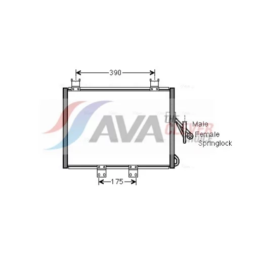 Kondenzátor klimatizácie AVA QUALITY COOLING JEA5048