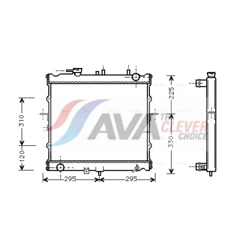 Chladič motora AVA QUALITY COOLING KAA2022