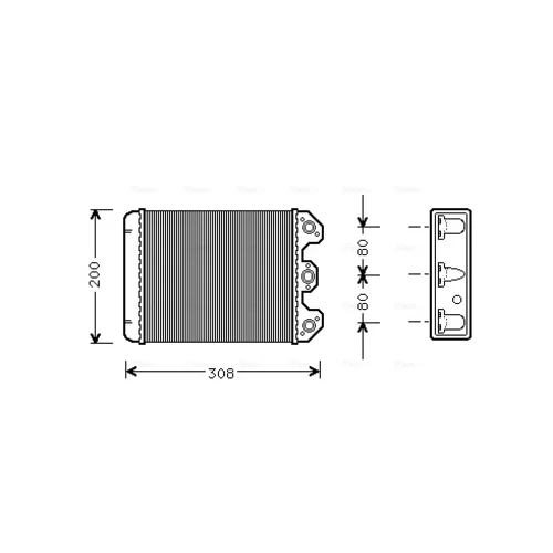 Výmenník tepla vnútorného kúrenia AVA QUALITY COOLING MS6102