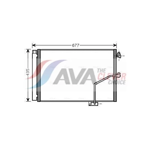 Kondenzátor klimatizácie AVA QUALITY COOLING MSA5450D - obr. 2