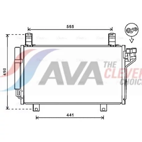 Kondenzátor klimatizácie AVA QUALITY COOLING MZ5264D