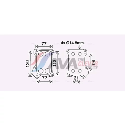 Chladič motorového oleja AVA QUALITY COOLING OL3688