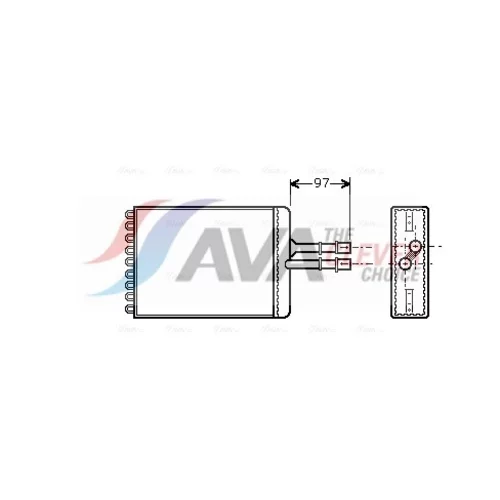 Výmenník tepla vnútorného kúrenia AVA QUALITY COOLING OL6216