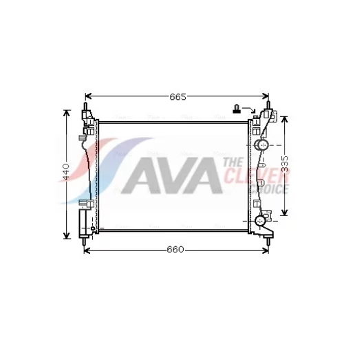 Chladič motora AVA QUALITY COOLING OLA2408