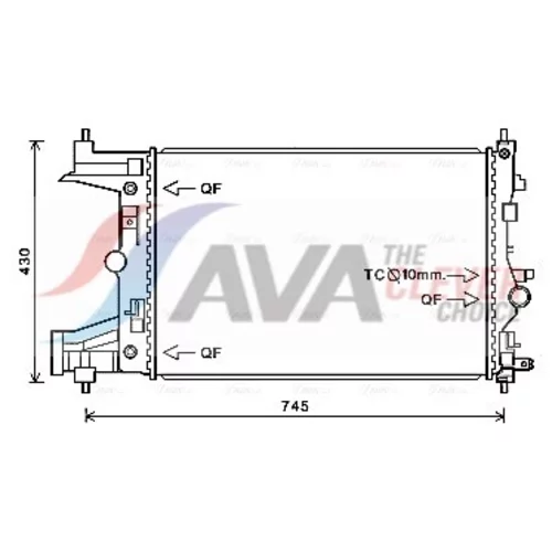 Chladič motora AVA QUALITY COOLING OLA2486