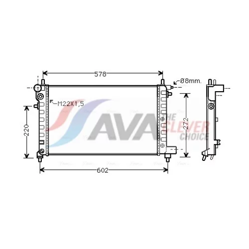 Chladič motora AVA QUALITY COOLING PE2149