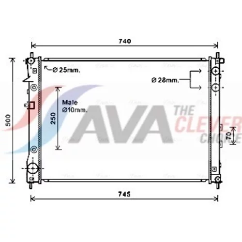 Chladič motora AVA QUALITY COOLING SU2091