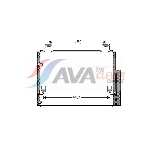 Kondenzátor klimatizácie AVA QUALITY COOLING TO5563D