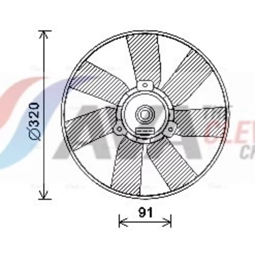 Ventilátor chladenia motora AVA QUALITY COOLING VN7538 - obr. 2