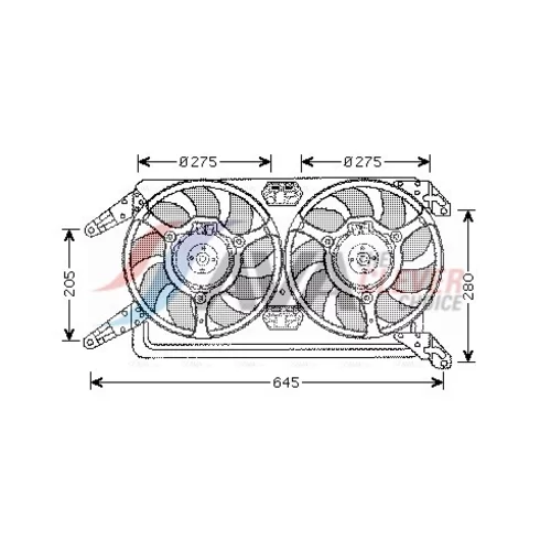 Ventilátor chladenia motora AVA QUALITY COOLING AL7512