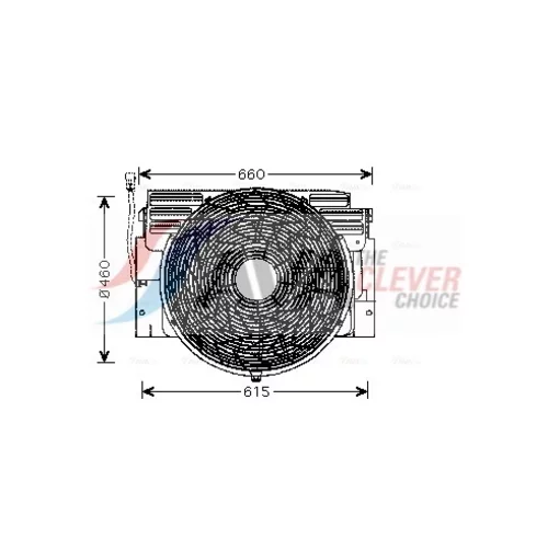 Ventilátor chladenia motora AVA QUALITY COOLING BW7517