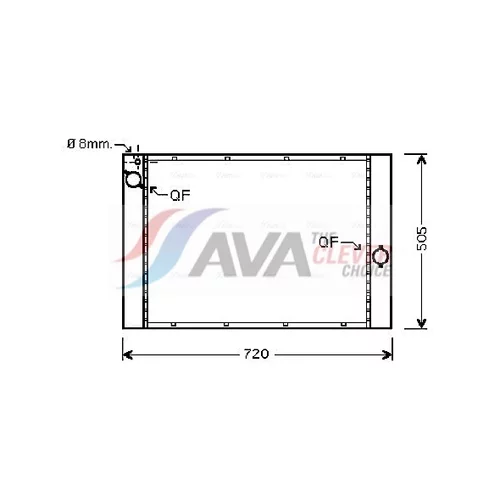 Chladič motora AVA QUALITY COOLING BWA2284