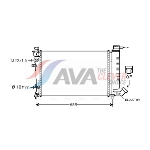 Chladič motora AVA QUALITY COOLING CNA2136