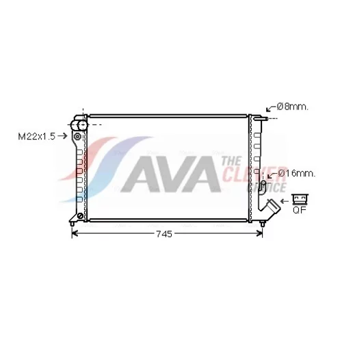 Chladič motora CNA2151 (AVA QUALITY COOLING)