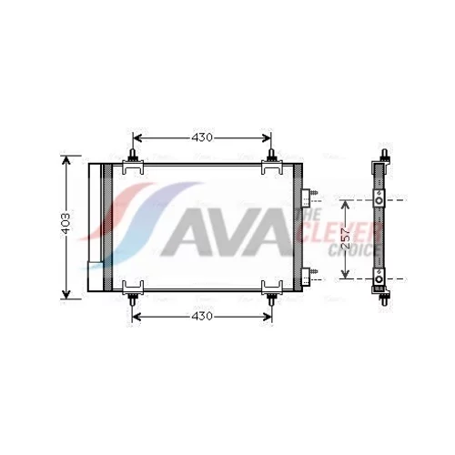 Kondenzátor klimatizácie AVA QUALITY COOLING CNA5230D