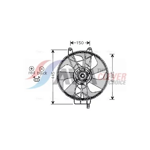 Ventilátor chladenia motora AVA QUALITY COOLING CR7506