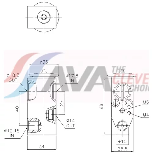 Expanzný ventil klimatizácie AVA QUALITY COOLING DN1497