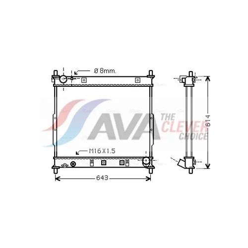 Chladič motora AVA QUALITY COOLING DWA2062