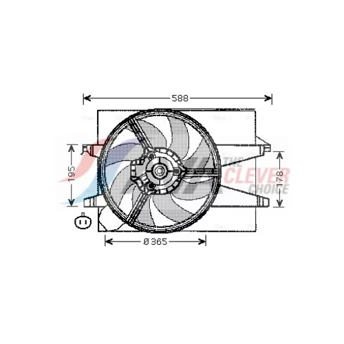 Ventilátor chladenia motora AVA QUALITY COOLING FD7541