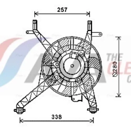 Ventilátor chladenia motora AVA QUALITY COOLING FD7558