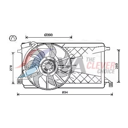 Ventilátor chladenia motora AVA QUALITY COOLING FD7563