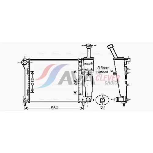 Chladič motora AVA QUALITY COOLING FT2345